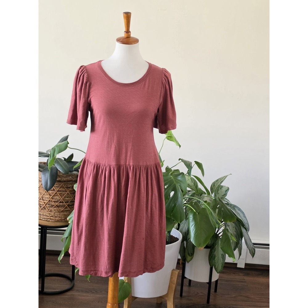 Anthropologie NATION LTD 5167RS Drop Waist Tiered Mini Dress Women's Small - Picture 2 of 11